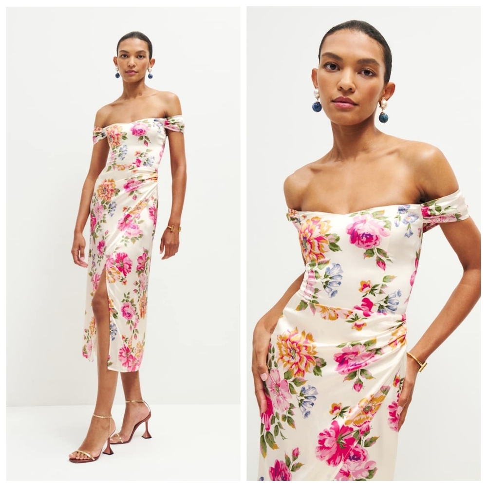 Reformation Genesis Silk Dress Giverny - Picture 12 of 12